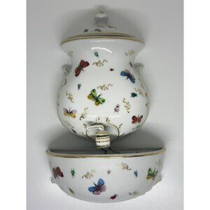 Vintage Wall Pocket Lenwile Ardalt Hand Painted Butterflies Lady Bugs Set